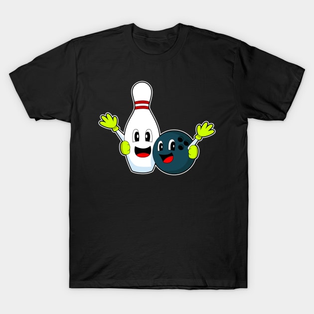 Bowling pin Bowling Bowling ball T-Shirt by Markus Schnabel